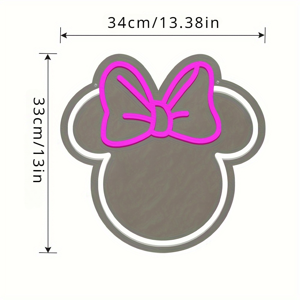 Letrero LED de Neón de Minnie  - Home Improvement Kids reseña y precio