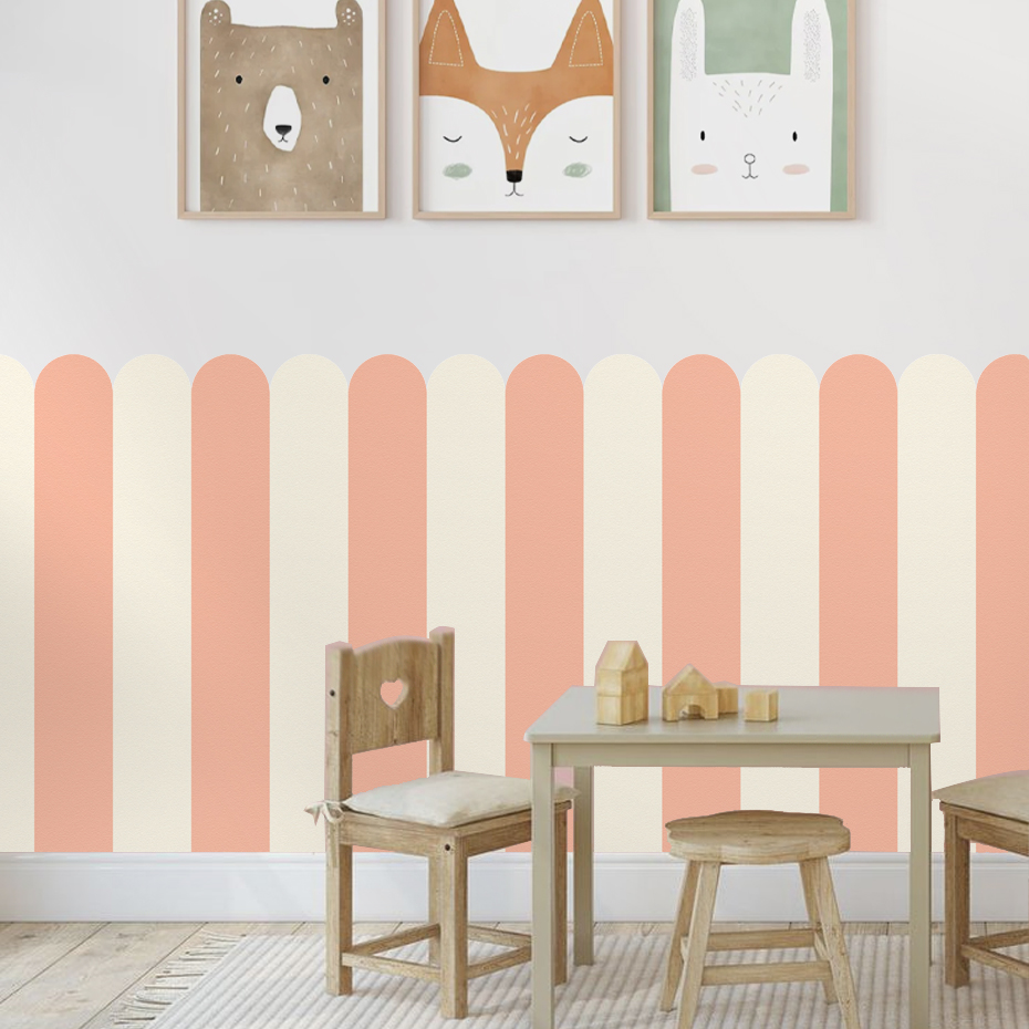 Papel tapiz de arco de rayas v - Home Improvement Kids reseña y precio